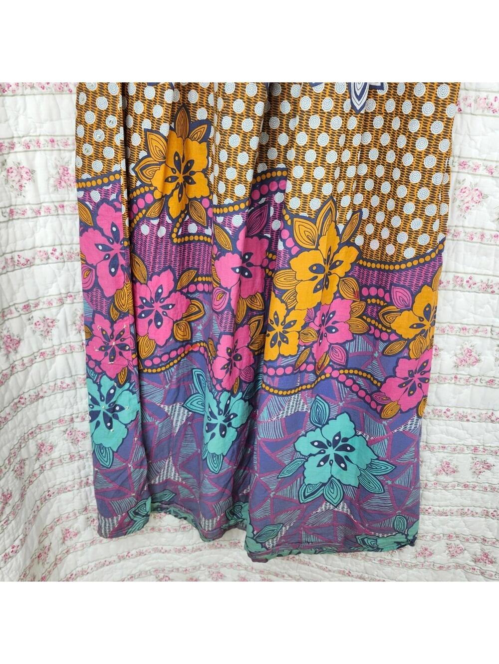 Colorful Floral Tropical Pattern Women's Maxi Dress Strapless Summer Vibes Med